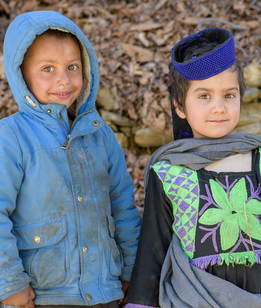 Two kids facing the camera
